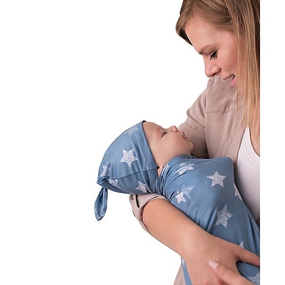 Itzy Ritzy Matching Sets Itzy Ritzy 2piece Swaddle Hat Blue Star